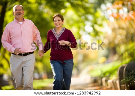 Couple taking a walk together