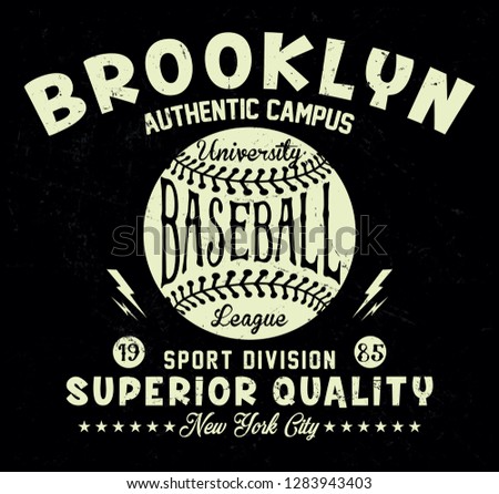 Brooklyn authentic campus, sport division typography, t-shirt graphics, vectors