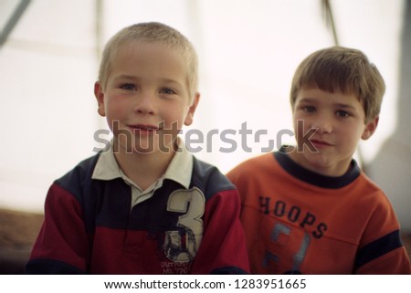 Portrait of two young boys.
