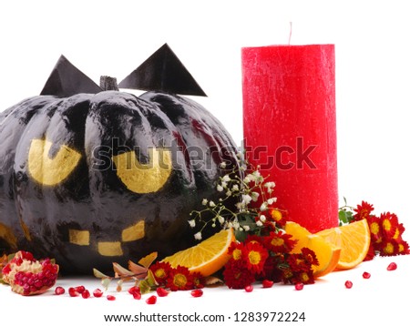 Halloween holiday decoration. Halloween pumpkin.Halloween decoration