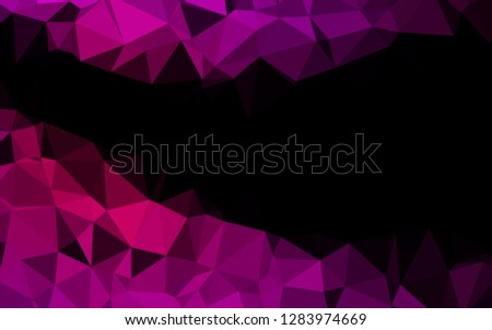 Dark Purple vector polygon abstract layout. Geometric illustration in Origami style with gradient. Completely new design for your business.