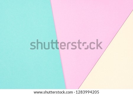 minimalistic modern yellow, blue and pink abstract background with copy space