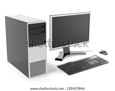 Modern black desktop computer