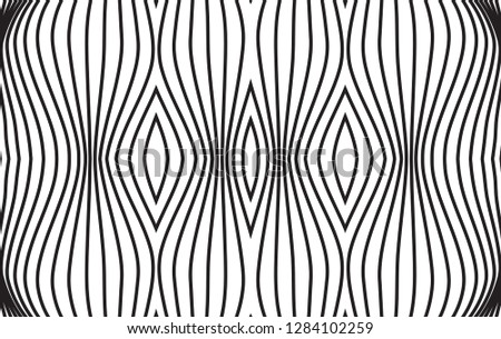 Thin line pattern with irregular halftone waves. Simple wavy abstract geometric texture. Lined vector background