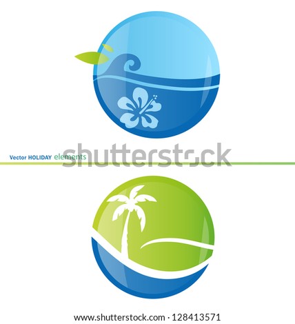 Two variants icons holiday/cons holiday