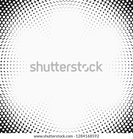 Dotted abstract form. Vector illustration