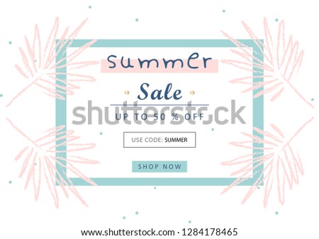 Trendy Pastel Sale Banners Collection. Seasonal Clearance Tropical for advertising, poster, business, web, blog, invitation, etc Vector Illustration