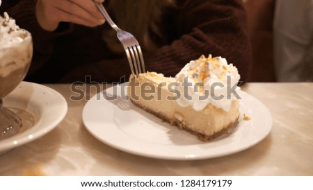 The famous New York style cheesecake