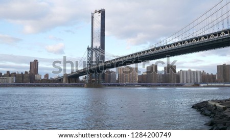Famous Manhattan Bridge in New York