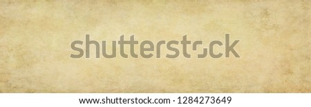 Long ultra wide panoramic background. Background with messy stains and paint blotches, 
distressed faded wallpaper design with grungy antique texture.