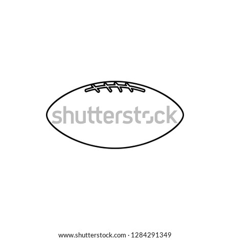 rugby ball icon. Element of web for mobile concept and web apps icon. Thin line icon for website design and development, app development