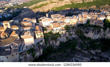 Cuenca from the air. Spain. Drone Photo