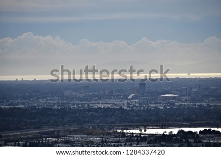 View of Orange County, California from the hills