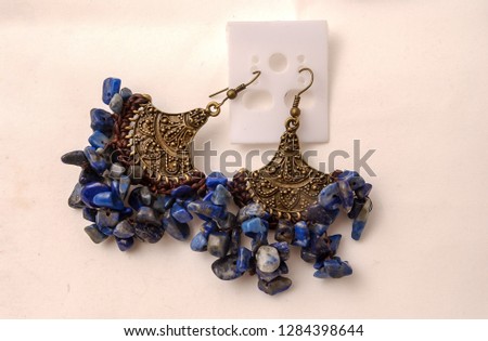 necklace and earrings, digital photo picture as a background