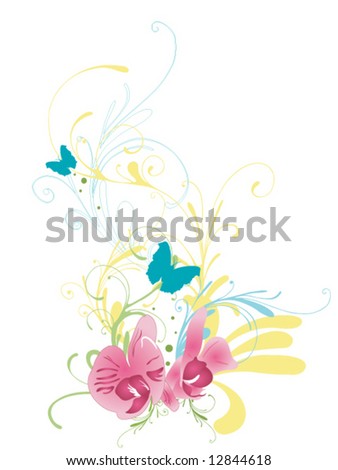 Illustration of a spring background