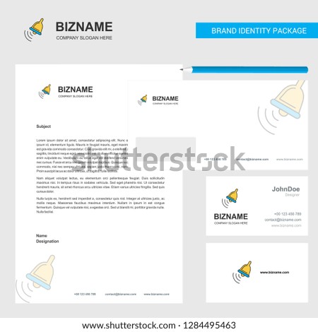 Ringing bell  Business Letterhead, Envelope and visiting Card Design vector template