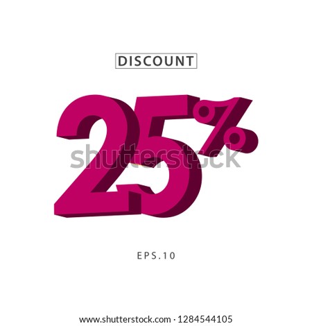 Discount 25% Vector Template Design Illustration