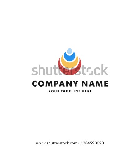 Abstract Drop link logo template