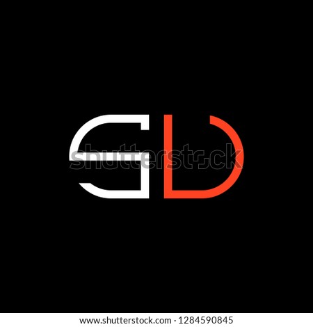 S U initial letter, modern logo design template vector