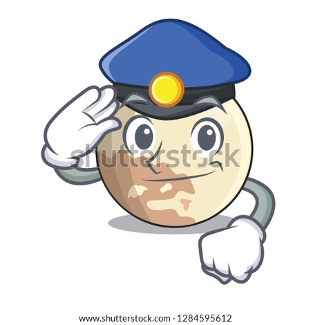 Police planet pluto in the cartoon form