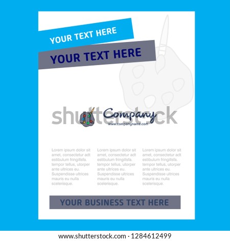 Paint tray Title Page Design for Company profile ,annual report, presentations, leaflet, Brochure Vector Background