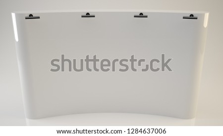 3d rendering of a white exhibition on white background