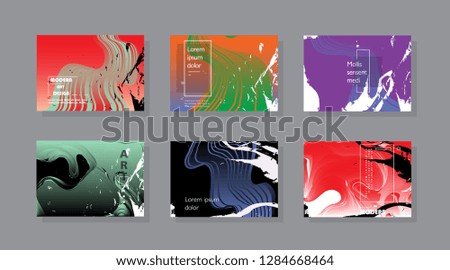 Horizontal A4 Modern abstract covers set. Geometric shapes composition. Eps10 vector. 