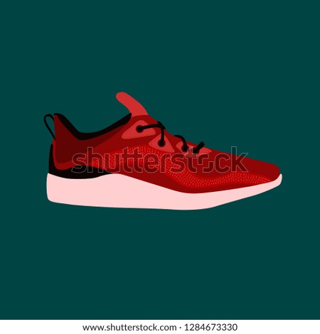 Sneaker on background, vector illustration