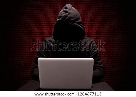Cyber Crime, Computer Hacker Royalty-Free Stock Photo #1284677113