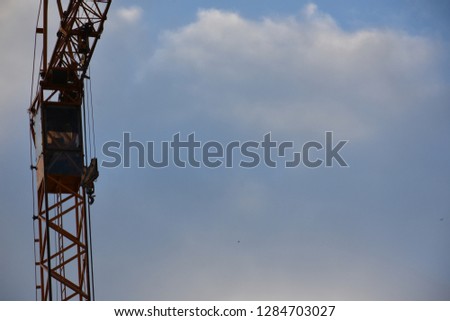 crane against the sky