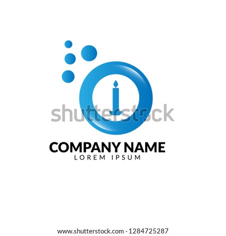 
candle logo concept. Designed for your web site design, logo, app, UI.