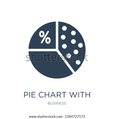 pie chart with information icon vector on white background, pie chart with information trendy filled icons from Business collection, pie chart with information vector illustration