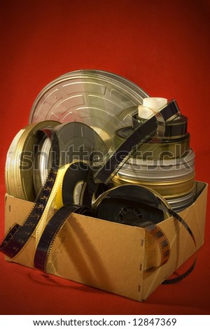 Film reels in a box
