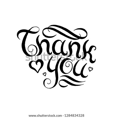 Vector text text of thanks. Gratitude for a card, icon, banner, poster. Gratitude hand lettering.