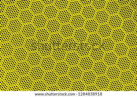 Yellow speaker mask bee hive pattern