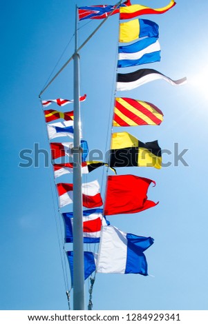 ship flags, signals, morse code