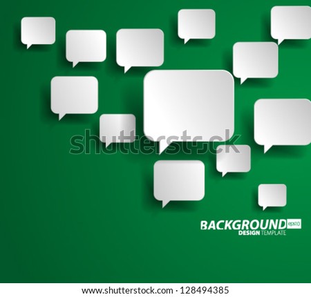 Design Template - eps10 Floating Speech Bubble Background