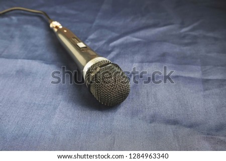 Microphone on a black background