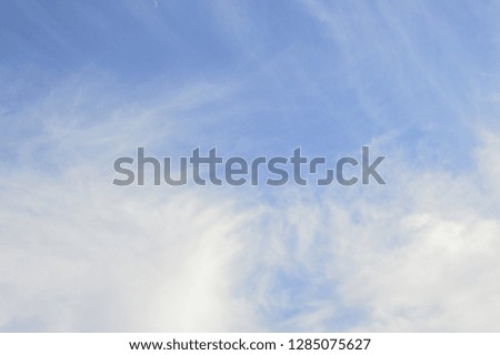 Blue sky and white pull
