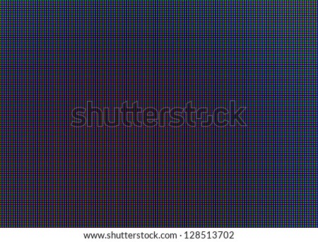 Closeup of AMOLED screen with red,green and blue pixels