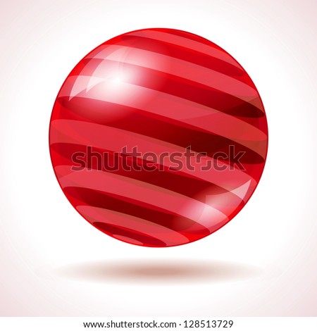 Abstract sphere with stripes