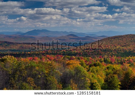 Looking toward New Hampshire From Vermont with beautiful fall colors