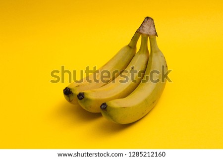 banana on the yellow background