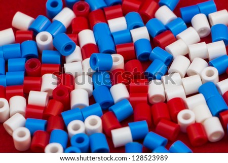 Colorful background with red, blue and white