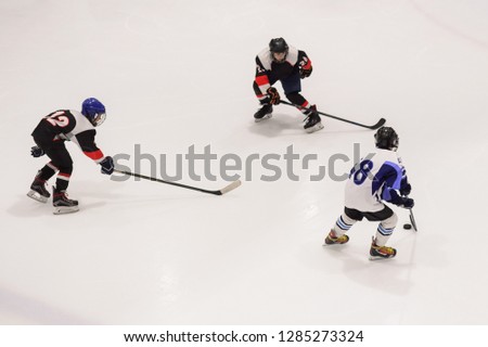 Sport for Kids. Young ice hockey players