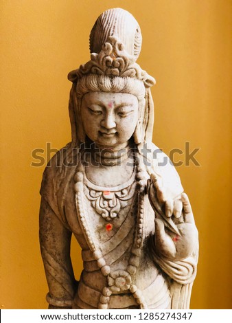 Guan Kwan Yin Bodhisattva Statue with Embelishments