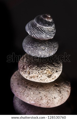 stones and shell detail