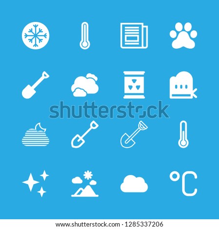 snow icons set with fog night weather interface symbol, cloud storm weather symbol and stars weather symbol of three shapes vector set