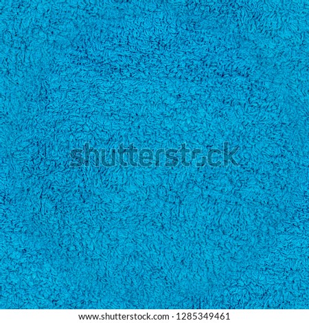 seamless blue fabric terry cloth towel texture. background, bedroom.