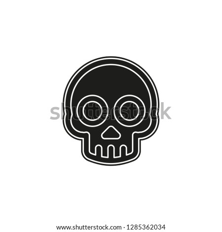 danger skull icon, vector skull crossbones symbol - danger sign